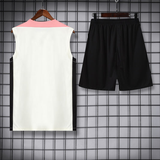 Paris Bianco e rosa completo con canottiera