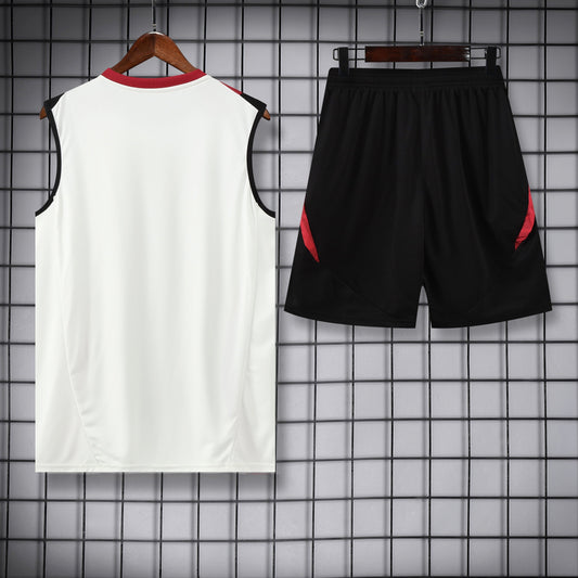 Manchester United white completo con canottiera