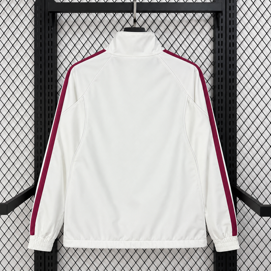 Giacca Sportiva Real bianco bande rosse