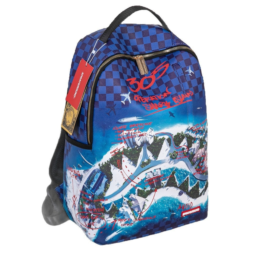 Zaino S. Shark Fantasy Blu