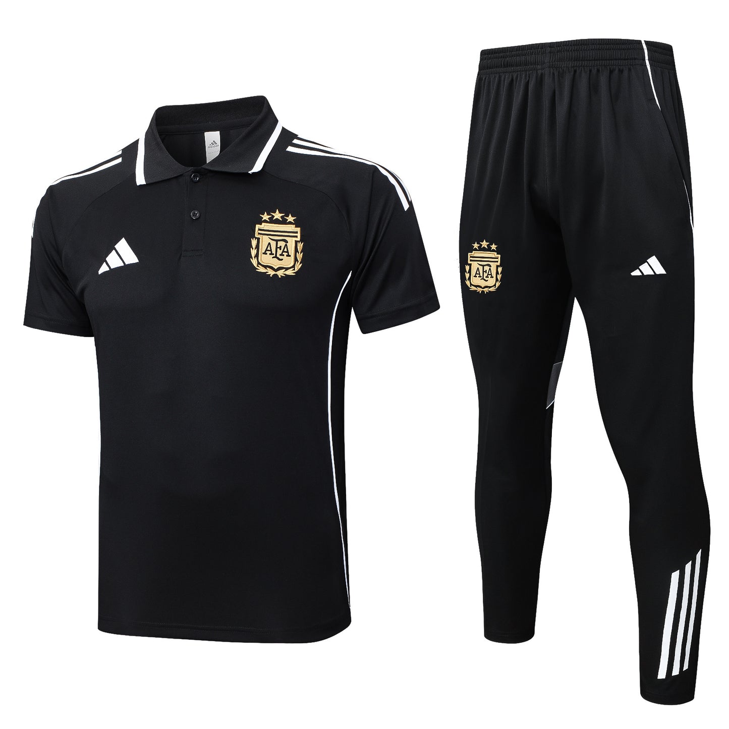 Argentina Nero 2026 Training Set – Polo + Pants Slim Fit