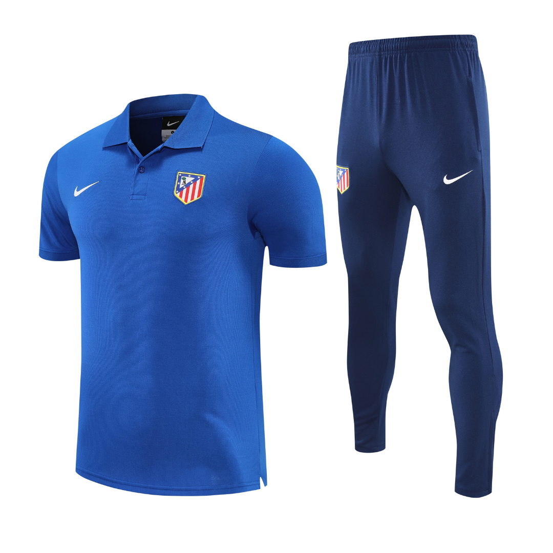 Barcellona Blu 2026 Training Set – Polo + Pants Slim Fit