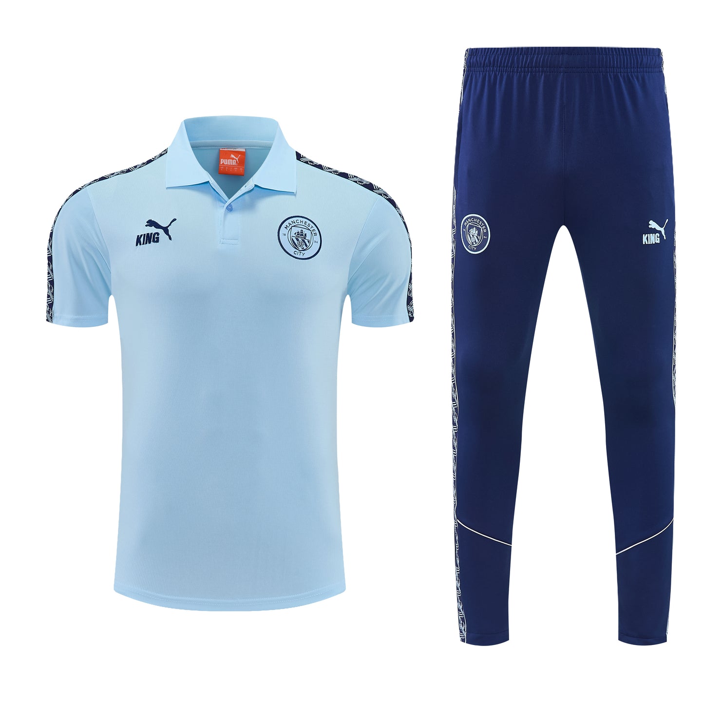 Manchester C. Azzurro 2026 Training Set – Polo + Pants Slim Fit