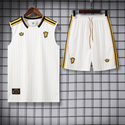 Man United completo con canottiera white yellow