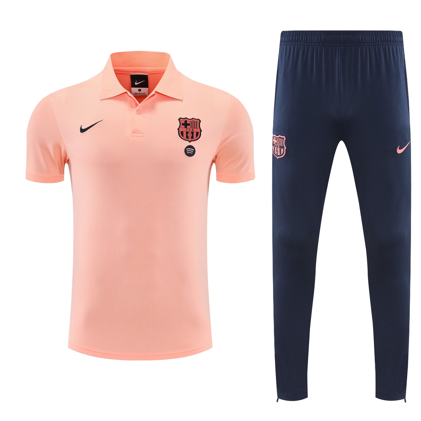 Barcellona Salmone 2026 Training Set – Polo + Pants Slim Fit
