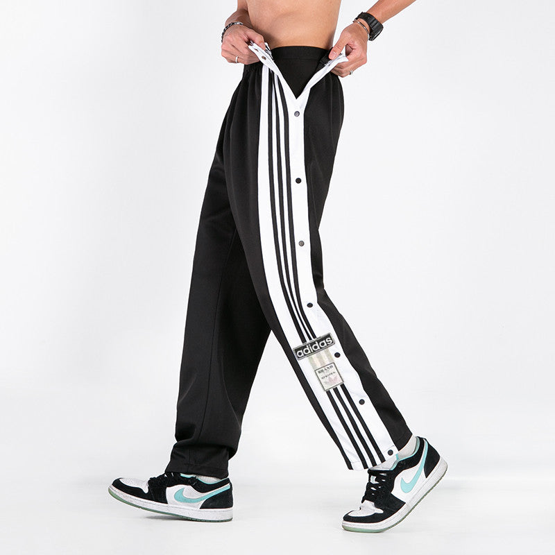 Pantalone Uomo Jogger con Bande a Contrasto