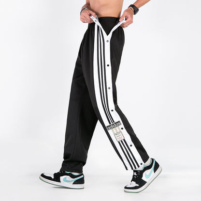 Pantalone Uomo Jogger con Bande a Contrasto