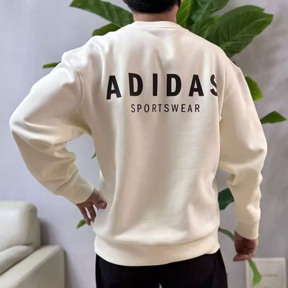Felpa Uomo Girocollo Basic con Logo sul Retro