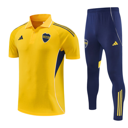 Boca Juniors Giallo 2026 Training Set – Polo + Pants Slim Fit