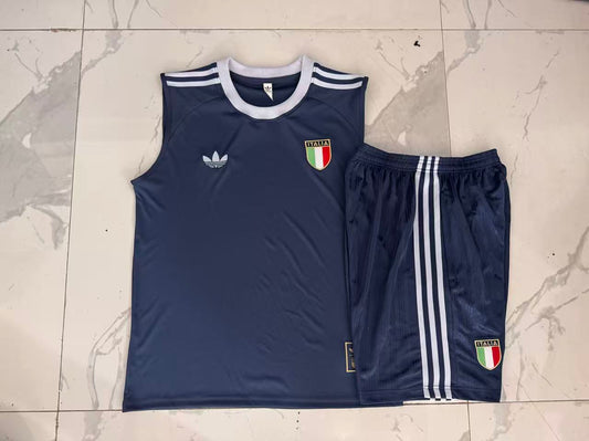 Italia completo con canottiera blu