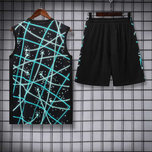 Inter Fantasy nero e celeste completo con canottiera 2025/26