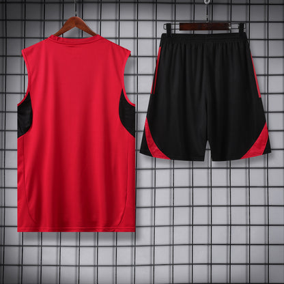 Manchester United Rosso e Nero completo con canottiera 2025/26