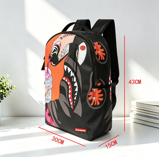 Zaino S. Shark Fantasy Arancione