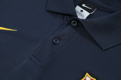 Barcellona Blu scuro 2026 Training Set – Polo + Pants Slim Fit