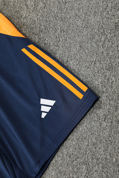 Real madrid blu orange completo con canottiera