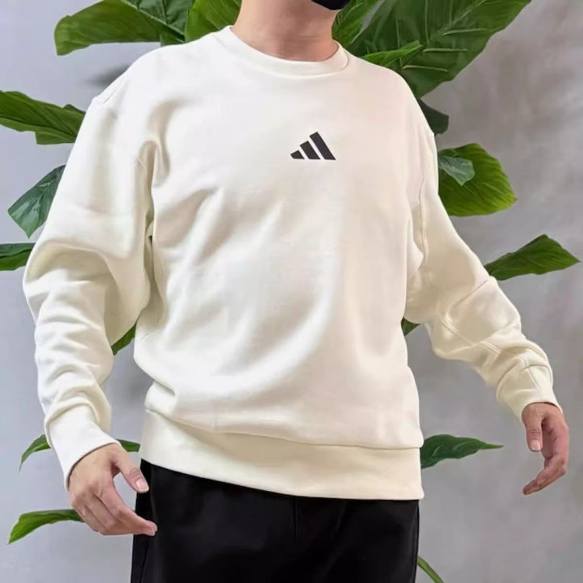 Felpa Uomo Girocollo Basic con Logo sul Retro