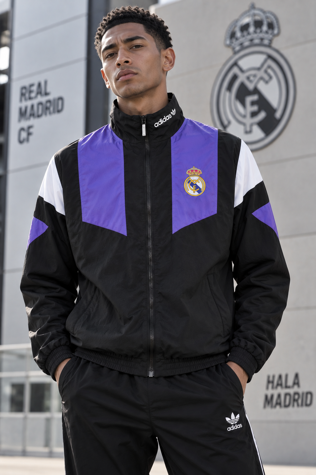 Giacca Sportiva Real nero e viola