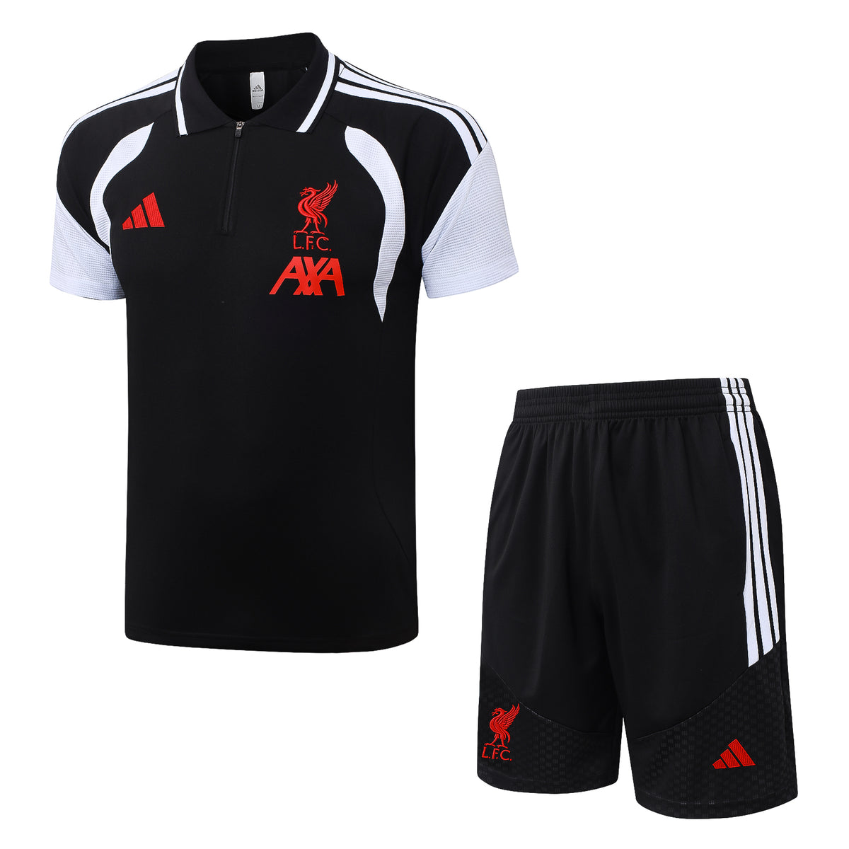Liverpool Training Set  Black– Polo + Short