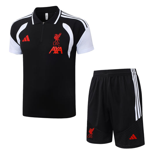 Liverpool Training Set  Black– Polo + Short