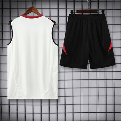 Manchester United white completo con canottiera