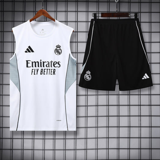 Real Madrid Bianco e Nero completo con canottiera 2025/26